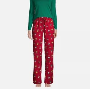 Red Cat Print Pajama Pants